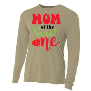 Mom Of The Sweet One Strawberry Summer First Birthday Cooling Performance Long Sleeve Crew