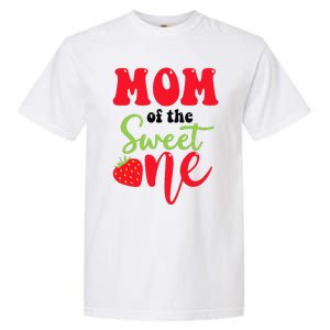 Mom Of The Sweet One Strawberry Summer First Birthday Garment-Dyed Heavyweight T-Shirt