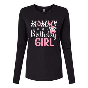 Mommy Of The Birthday Girl Farm Cow 1 St Birthday Girl Womens Cotton Relaxed Long Sleeve T-Shirt