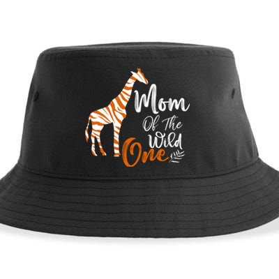 Mom Of The Wild One Funny 1st Birthday Animal Safari Gift Sustainable Bucket Hat