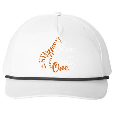 Mom Of The Wild One Funny 1st Birthday Animal Safari Gift Snapback Five-Panel Rope Hat