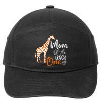 Mom Of The Wild One Funny 1st Birthday Animal Safari Gift 7-Panel Snapback Hat