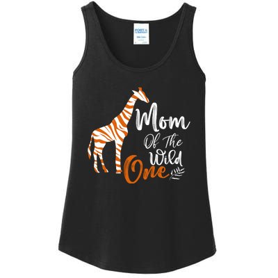 Mom Of The Wild One Funny 1st Birthday Animal Safari Gift Ladies Essential Tank