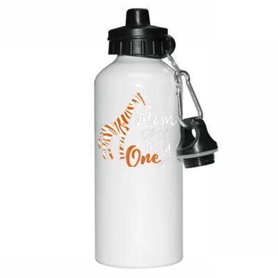 Mom Of The Wild One Funny 1st Birthday Animal Safari Gift Aluminum Water Bottle