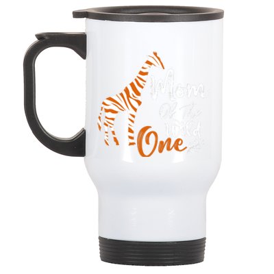 Mom Of The Wild One Funny 1st Birthday Animal Safari Gift Stainless Steel Travel Mug