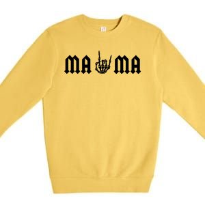 Mama Of The Bad Two The Bone Birthday 2 Years Old Birthday Premium Crewneck Sweatshirt