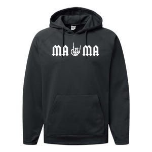 Mama Of The Bad Two The Bone Birthday 2 Years Old Birthday Performance Fleece Hoodie