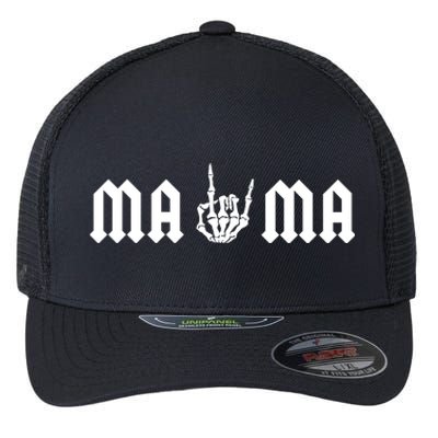 Mama Of The Bad Two The Bone Birthday 2 Years Old Birthday Flexfit Unipanel Trucker Cap