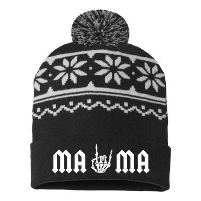 Mama Of The Bad Two The Bone Birthday 2 Years Old Birthday USA-Made Snowflake Beanie