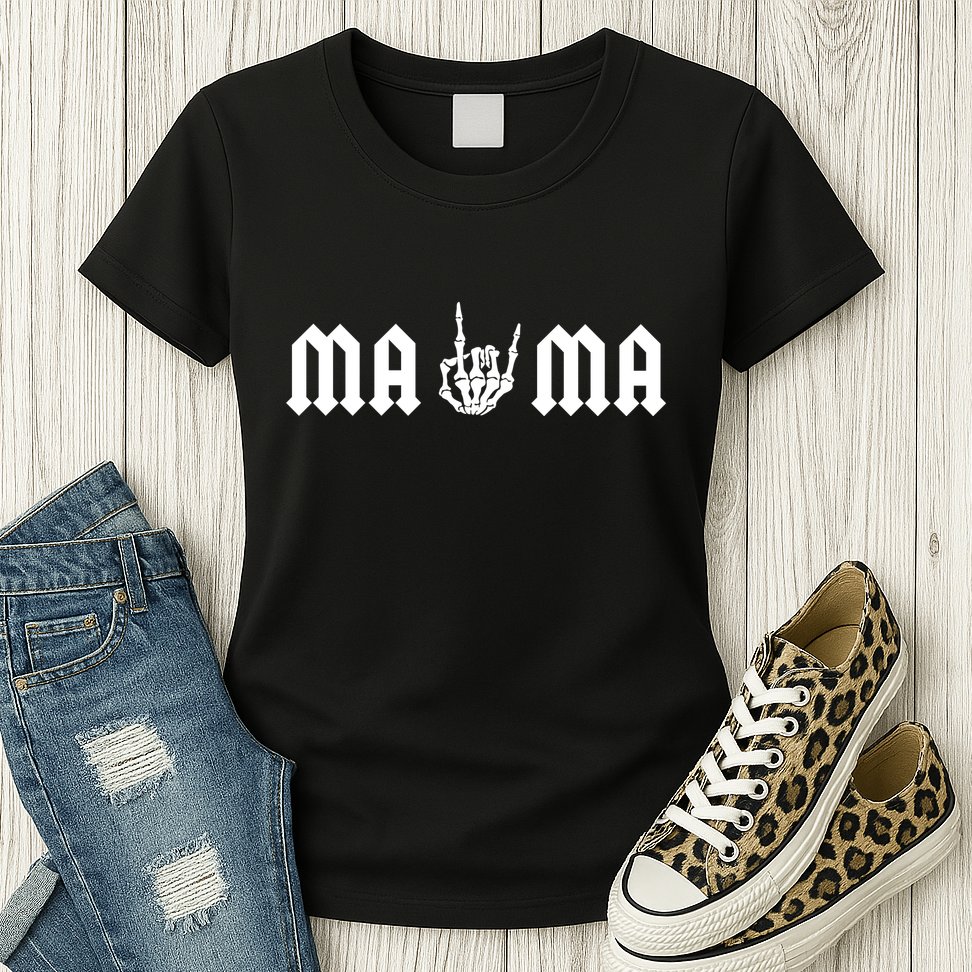 Mama Of The Bad Two The Bone Birthday 2 Years Old Birthday Womens T-Shirt