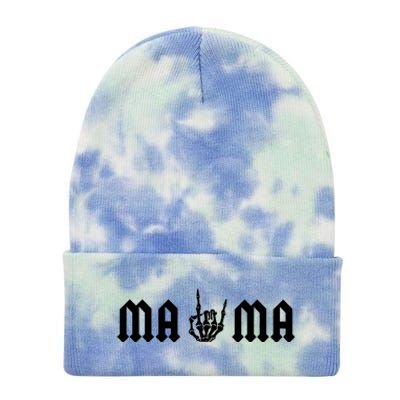 Mama Of The Bad Two The Bone Birthday 2 Years Old Birthday Tie Dye 12in Knit Beanie