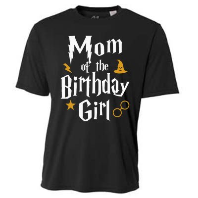 Mom Of The Birthday Girl Wizard 1st Birthday Family Party Cooling Performance Crew T-Shirt