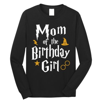 Mom Of The Birthday Girl Wizard 1st Birthday Family Party Long Sleeve Shirt