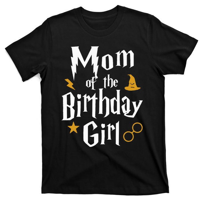 Mom Of The Birthday Girl Wizard 1st Birthday Family Party T-Shirt