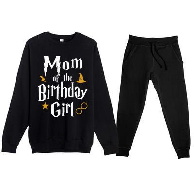 Mom Of The Birthday Girl Wizard 1st Birthday Family Party Premium Crewneck Sweatsuit Set