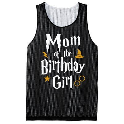 Mom Of The Birthday Girl Wizard 1st Birthday Family Party Mesh Reversible Basketball Jersey Tank