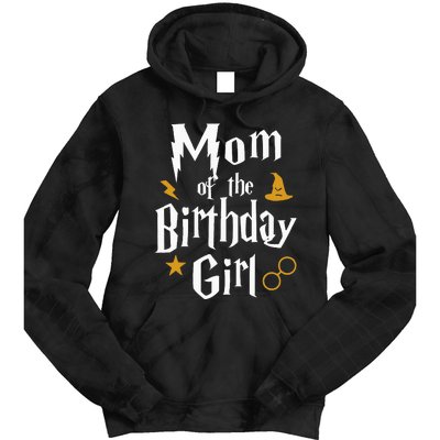 Mom Of The Birthday Girl Wizard 1st Birthday Family Party Tie Dye Hoodie