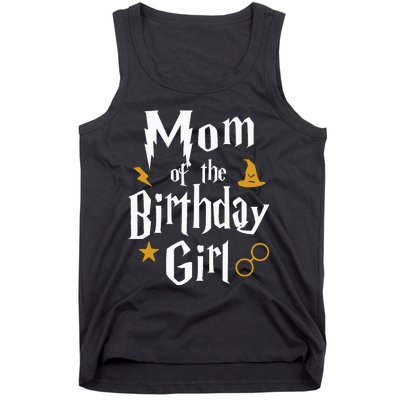 Mom Of The Birthday Girl Wizard 1st Birthday Family Party Tank Top