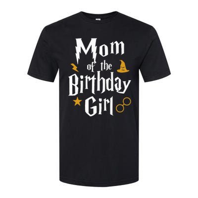 Mom Of The Birthday Girl Wizard 1st Birthday Family Party Softstyle CVC T-Shirt