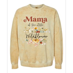 Mama Of The Little Wildflower Birthday Party Baby Shower Colorblast Crewneck Sweatshirt