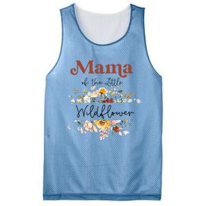 Mama Of The Little Wildflower Birthday Party Baby Shower Mesh Reversible Basketball Jersey Tank