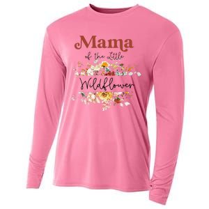 Mama Of The Little Wildflower Birthday Party Baby Shower Cooling Performance Long Sleeve Crew