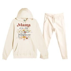 Mama Of The Little Wildflower Birthday Party Baby Shower Premium Hooded Sweatsuit Set