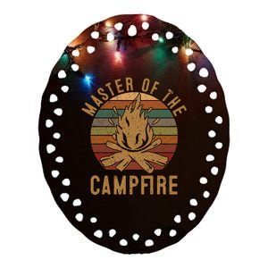 Master Of The Campfire Camping Lovers Gift Camper Ceramic Oval Ornament