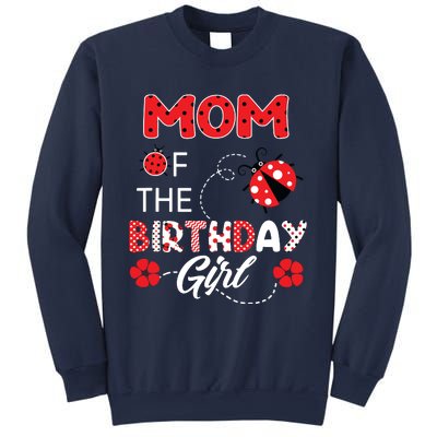 Mom Of The Birthday Family Ladybug Birthday Sweatshirt