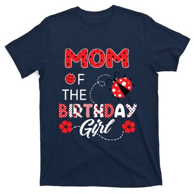 Mom Of The Birthday Family Ladybug Birthday T-Shirt