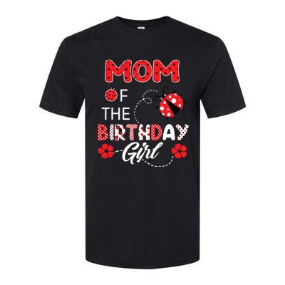 Mom Of The Birthday Family Ladybug Birthday Softstyle CVC T-Shirt