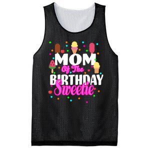 Mom Of the Birthday Sweetie Mesh Reversible Basketball Jersey Tank