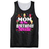 Mom Of the Birthday Sweetie Mesh Reversible Basketball Jersey Tank