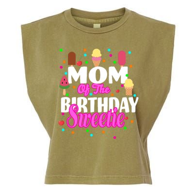 Mom Of the Birthday Sweetie Garment-Dyed Women's Muscle Tee