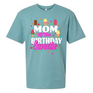 Mom Of the Birthday Sweetie Sueded Cloud Jersey T-Shirt