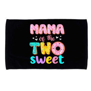 Mama Of The Two Sweet Donut Birthday Family Theme Microfiber Hand Towel