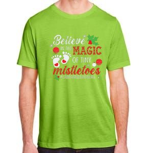 Magic Of Tiny Mistletoes Labor And Delivery Christmas Adult ChromaSoft Performance T-Shirt