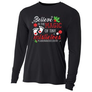 Magic Of Tiny Mistletoes Labor And Delivery Christmas Cooling Performance Long Sleeve Crew