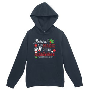 Magic Of Tiny Mistletoes Labor And Delivery Christmas Urban Pullover Hoodie