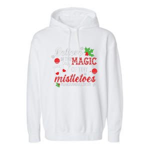 Magic Of Tiny Mistletoes Labor And Delivery Christmas Garment-Dyed Fleece Hoodie