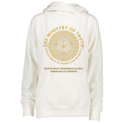 Ministry Of Truth Womens Funnel Neck Pullover Hood