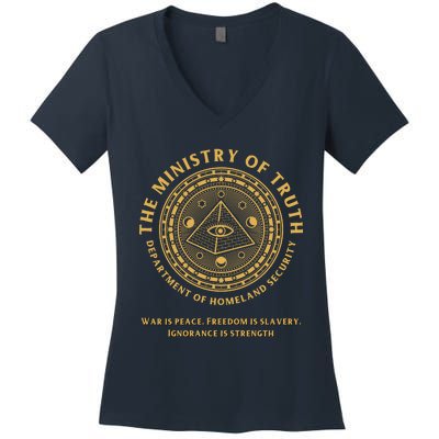 Ministry Of Truth Women's V-Neck T-Shirt