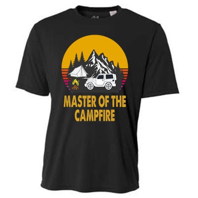 Master Of The Campfire Funny Camping Wilderness Lovers Gift Cooling Performance Crew T-Shirt