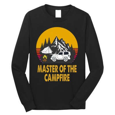 Master Of The Campfire Funny Camping Wilderness Lovers Gift Long Sleeve Shirt