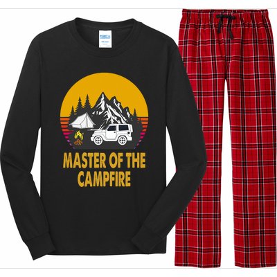 Master Of The Campfire Funny Camping Wilderness Lovers Gift Long Sleeve Pajama Set