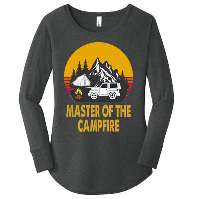 Master Of The Campfire Funny Camping Wilderness Lovers Gift Women's Perfect Tri Tunic Long Sleeve Shirt