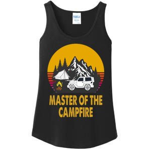 Master Of The Campfire Funny Camping Wilderness Lovers Gift Ladies Essential Tank