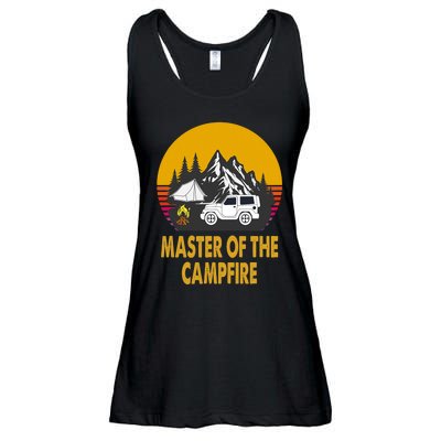 Master Of The Campfire Funny Camping Wilderness Lovers Gift Ladies Essential Flowy Tank