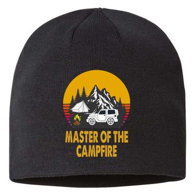 Master Of The Campfire Funny Camping Wilderness Lovers Gift Sustainable Beanie