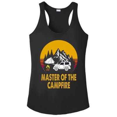 Master Of The Campfire Funny Camping Wilderness Lovers Gift Ladies PosiCharge Competitor Racerback Tank